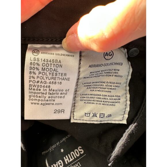 AG Adriano Goldschmied The Prima Black Cigarette Jeans Women 29 - Picture 7 of 12